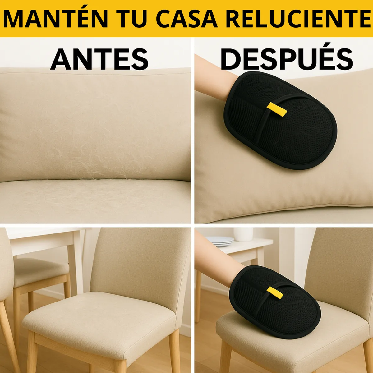 Miniatura 3 de Guante Cepillo Quita Pelos o Motas